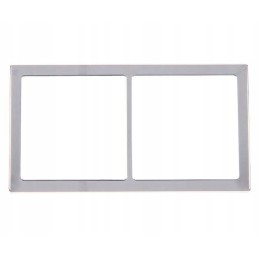 Double frame 62x115mm for trailer, silver chrome