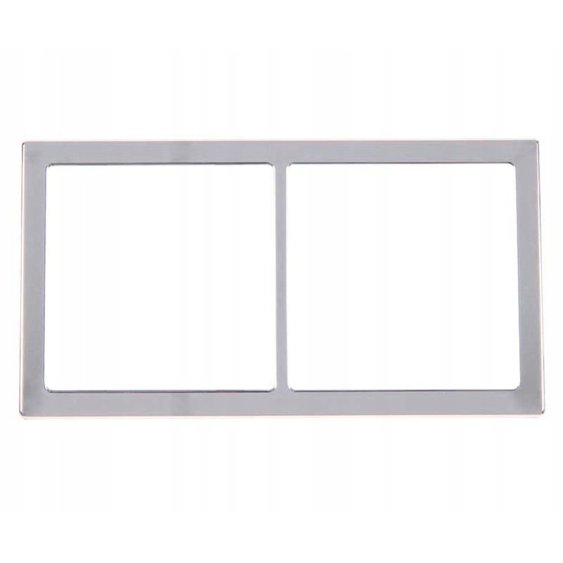 Double frame 62x115mm for trailer, silver chrome