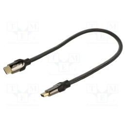1 pcs x AKYGA - AK-HD-05S - Cable, HDMI 2.1, HDMI plug,both sides, textile, 0.5m, black