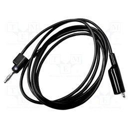 1 pcs x MUELLER ELECTRIC - BU-P1166-60-0 - Test lead, 10A, banana plug 4mm,aligator clip, Urated: 1kV, black