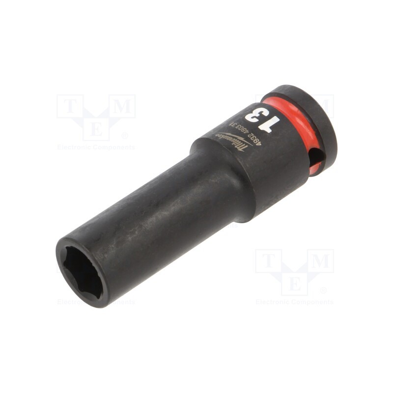 1 pcs x Milwaukee - 4932480331 - Socket, 6-angles,socket spanner,impact, HEX 13mm, 1/2', long