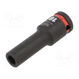 1 pcs x Milwaukee - 4932480328 - Socket, 6-angles,socket spanner,impact, HEX 10mm, 1/2', long