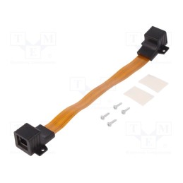 1 pcs x Goobay - 71411 - Extender RJ45, transparent, 0.25m, RJ45 socket,both sides