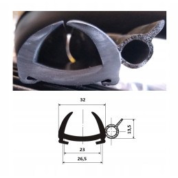 Rubber seal for caravan window 4, 40 meters