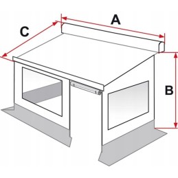 Privacy room 300 medium fiamma awning development
