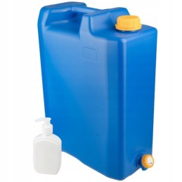 20l water canister with valve and soap dispenser