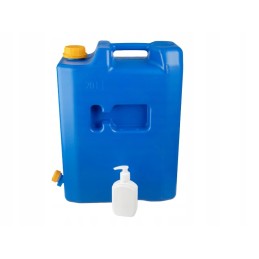 20l water canister with valve and soap dispenser