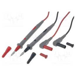 1 set x AXIOMET - AX-TLP-001 - Test leads, Inom: 10A, Len: 1.2m, test leads x2, red and black