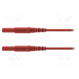 1 pcs x SCHu00dcTZINGER - MSFK A341 / 1 / 150 / RT - Test lead, 16A, banana plug 4mm,both sides, with protection