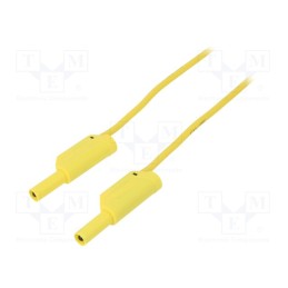 1 pcs x SCHu00dcTZINGER - VSFK 6000 / 2.5 / 200 / GE - Test lead, 32A, banana plug 4mm,both sides, Len: 2m, yellow