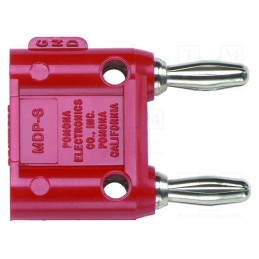 1 pcs x POMONA - MDP-S-2 - Stackable safety shunt, 4mm banana, 15A, 5kV, red, 40.13mm