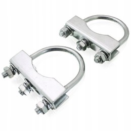 Clamp set of 2 pieces for mounting the support wheel