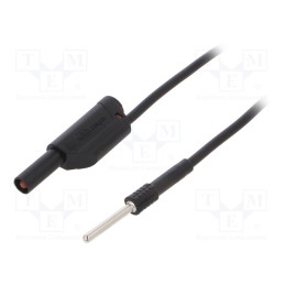 1 pcs x SCHu00dcTZINGER - AL 8323 / 1 / 50 / SW - Test lead, 19A, Len: 0.5m, black, Cond.cross sec: 1mm2