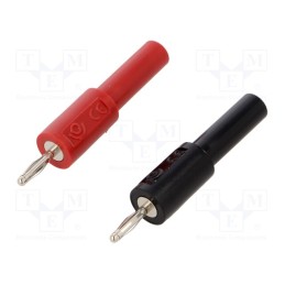 1 set x POMONA - 72914-02 - Adapter, 2mm banana, 36A, 70VDC, red and black, plug-in, 4mm, 2pcs.