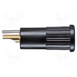 1 pcs x SCHu00dcTZINGER - BRBU 7924 L AU / SW - 4mm banana, 16A, 30VAC, 60VDC, black, gold-plated, crimped, 5mΩ