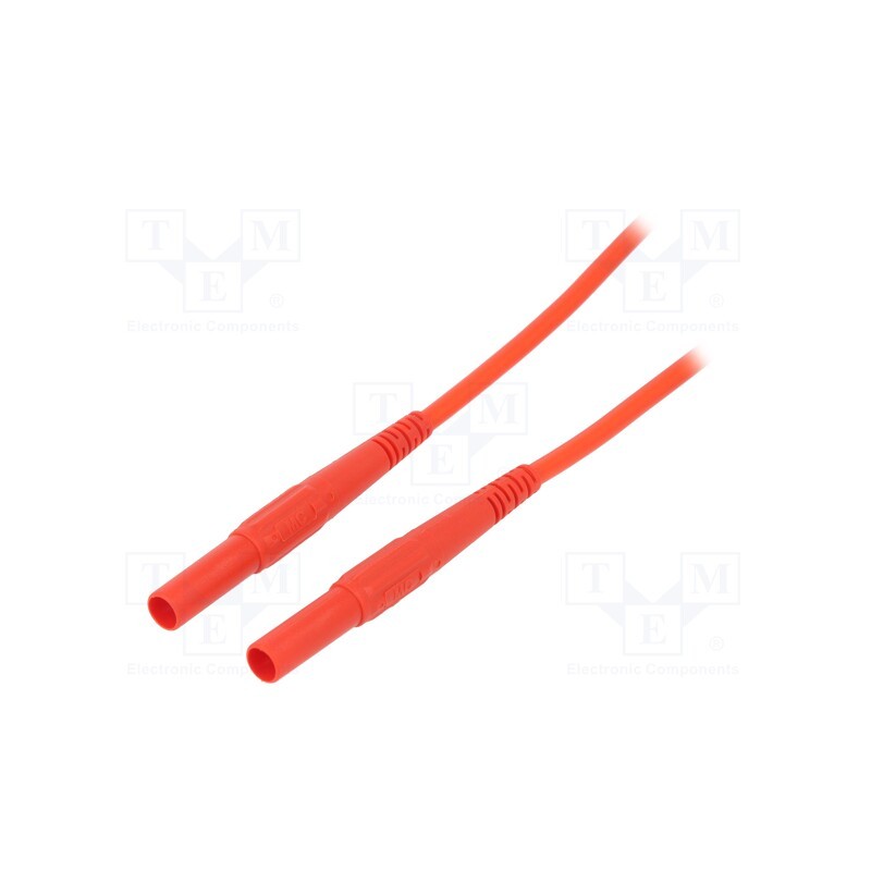 1 pcs x STu00c4UBLI - 66.9391-20022 - Test lead, 32A, banana plug 4mm,both sides, insulated, Len: 2m