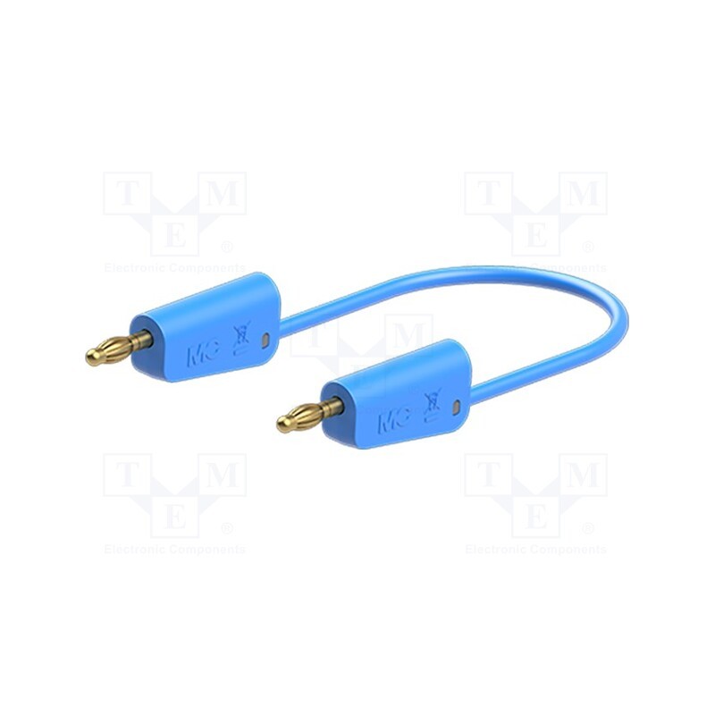 1 pcs x STu00c4UBLI - 64.1035-15023 - Test lead, 60VDC, 30VAC, 32A, banana plug 4mm,both sides, blue
