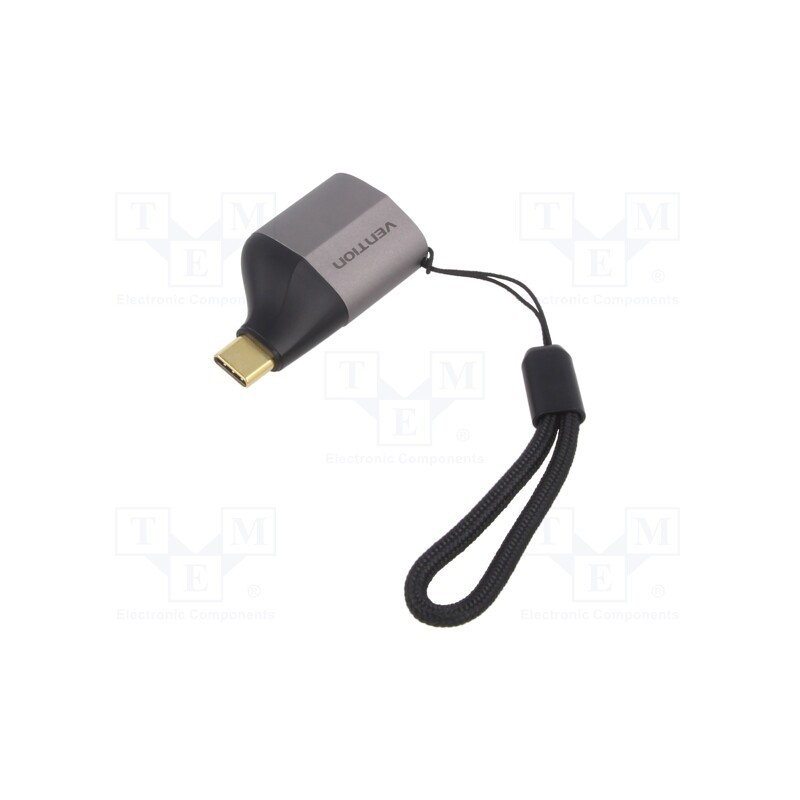 1 pcs x VENTION - TCCH0 - Adapter, DisplayPort 1.2, DisplayPort socket,USB C plug, grey