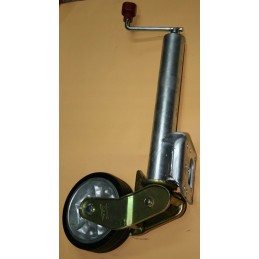 Support wheel supports the alko machine for camping