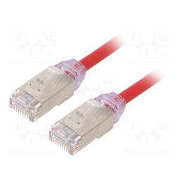 1 pcs x PANDUIT - STP28X3MRD - Patch cord, F/UTP,TX6A-28™, 6a, solid, Cu, LSZH, red, 3m, 28AWG