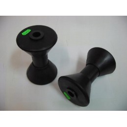 Conical boat keel roller in the shaft