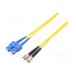 1 pcs x QOLTEC - 54060 - Fiber patch cord, SC/UPC,ST/UPC, 2m, Optical fiber: 9/125um, LSZH