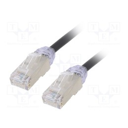 1 pcs x PANDUIT - STP28X0.5MBL - Patch cord, F/UTP,TX6A-28™, 6a, solid, Cu, LSZH, black, 0.5m, 28AWG