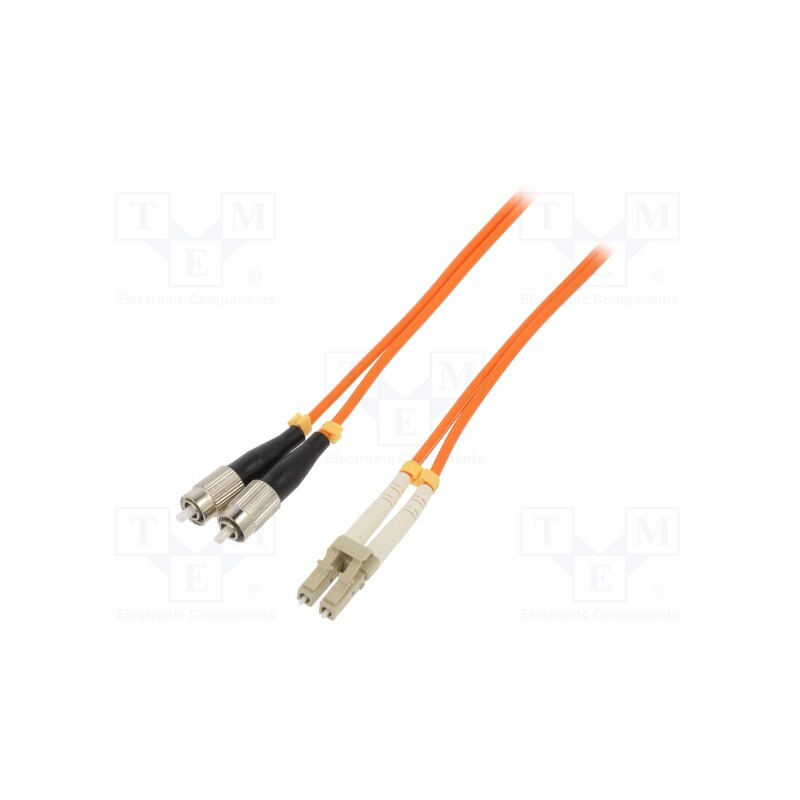 1 pcs x QOLTEC - 54058 - Fiber patch cord, OM2, FC/UPC,LC/UPC, 5m, Optical fiber: 50/125um