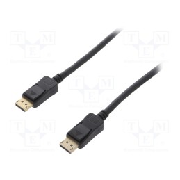 1 pcs x QOLTEC - 50586 - Cable, DisplayPort 1.4, DisplayPort plug,both sides, 1.5m, black