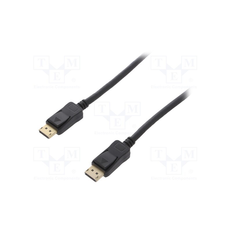 1 pcs x QOLTEC - 50586 - Cable, DisplayPort 1.4, DisplayPort plug,both sides, 1.5m, black