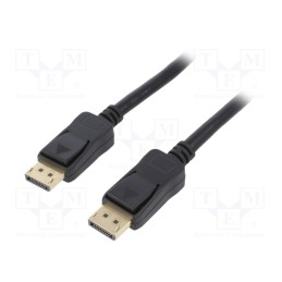 1 pcs x QOLTEC - 50585 - Cable, DisplayPort 1.4, DisplayPort plug,both sides, 1m, black