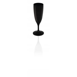 Set of black champagne glasses, 2 pcs, camper