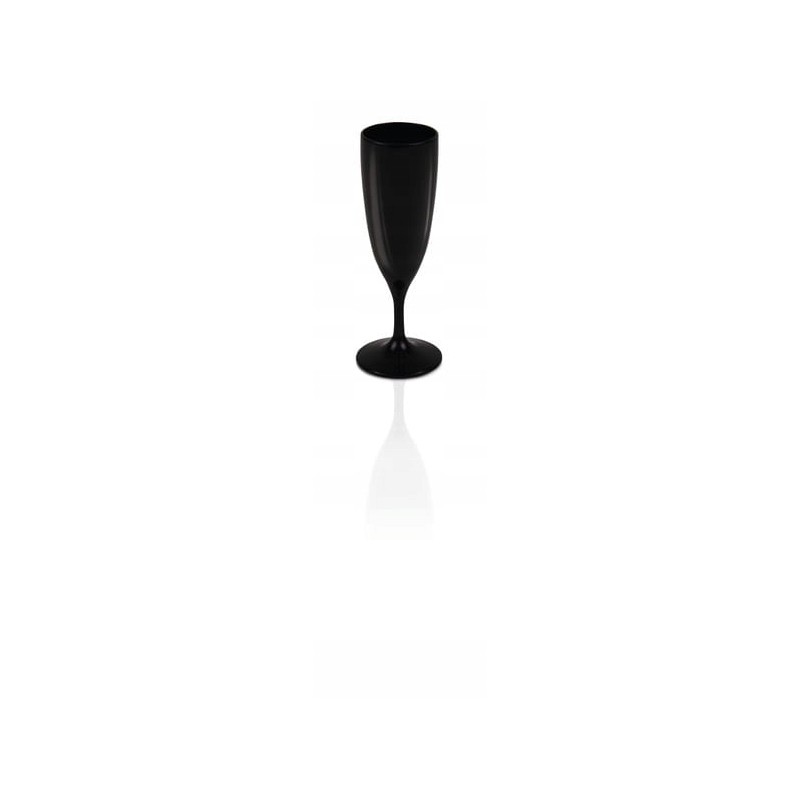 Set of black champagne glasses, 2 pcs, camper