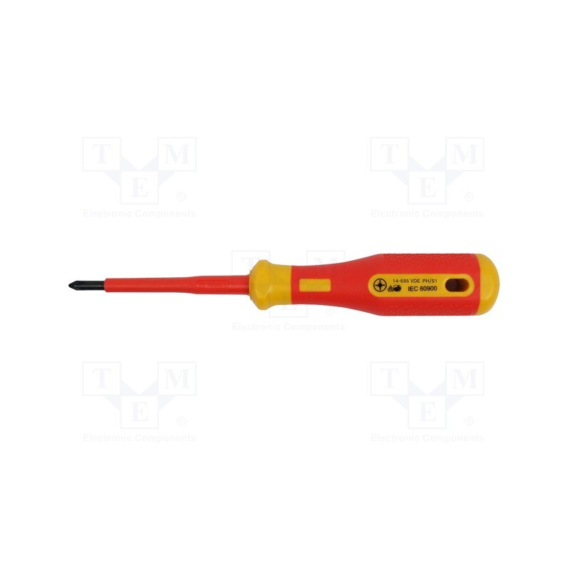 1 pcs x BERNSTEIN - 14-695-VDE - Screwdriver, insulated,slim, PlusMinus cross PZ-type, PZ/S1