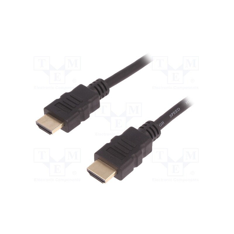 1 pcs x QOLTEC - 50408 - Cable, HDMI 1.4, HDMI plug,both sides, PVC, 1.5m, black, black