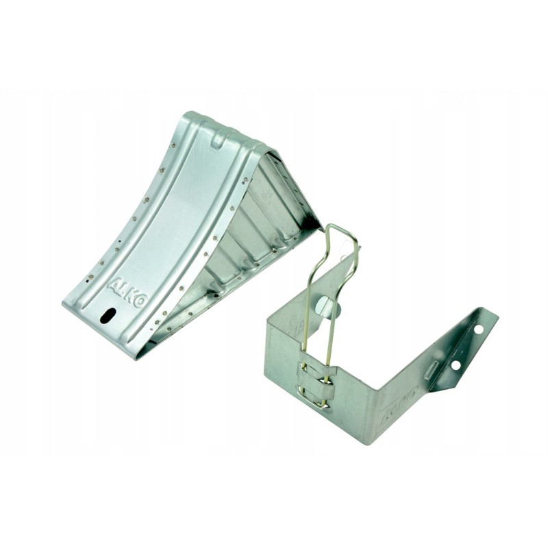 Metal wheel chock with aluminum handle, original