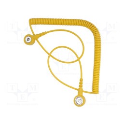1 pcs x BERNSTEIN - 9-341-2 - Connection cable, ESD,coiled, yellow, 2.4m