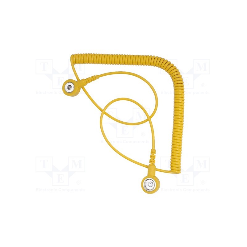 1 pcs x BERNSTEIN - 9-341-2 - Connection cable, ESD,coiled, yellow, 2.4m