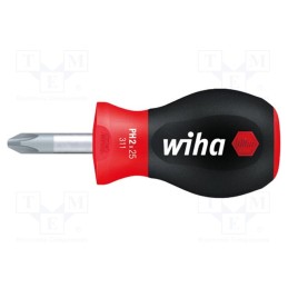 1 pcs x WIHA - 26970 - Screwdriver, Phillips, PH3, Stubby SoftFinish®, Overall len: 81mm