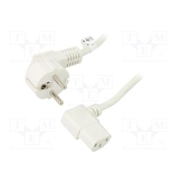 1 pcs x Goobay - 96043 - Cable, CEE 7/7 (E/F) plug angled,IEC C13 female 90°, PVC, 1.5m
