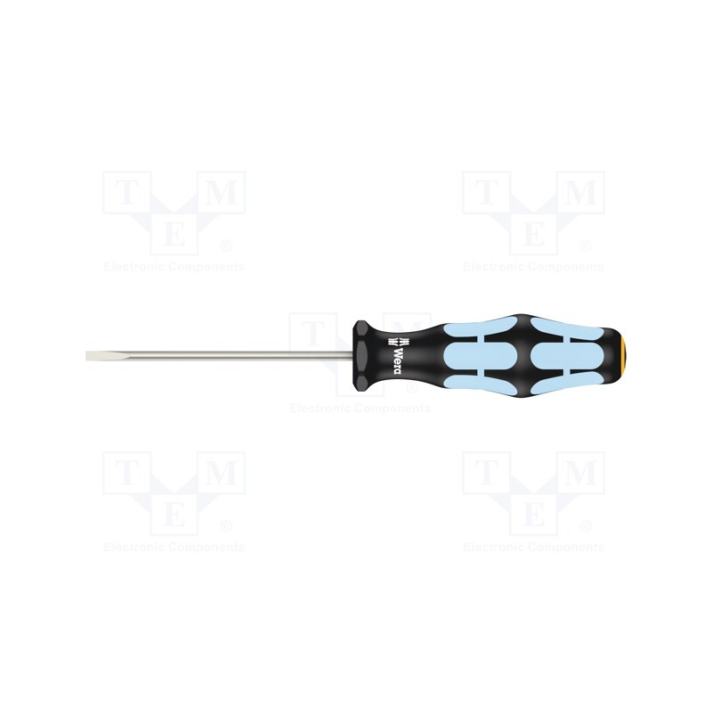 1 pcs x WERA - 5032001001 - Screwdriver, slot, 3,0x0,5mm, Blade length: 80mm