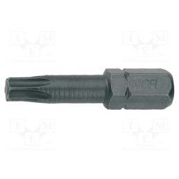 1 pcg x UNIOR - 602436 - Screwdriver bit, Torx®, TX25, Overall len: 30mm, 3pcs.
