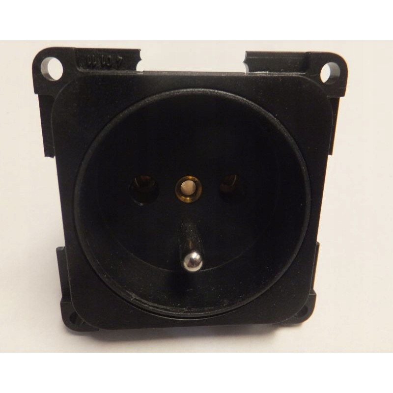 Schuko camper socket 250v 10 16a black fawo