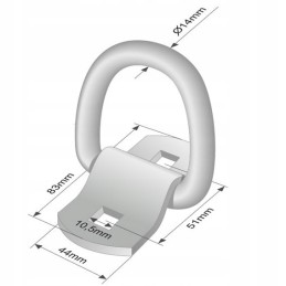 Floor holder for securing the load 4000 kg 1 pc