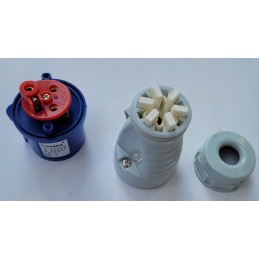 3 pin plug, camper, camping, straight, IP44, strong