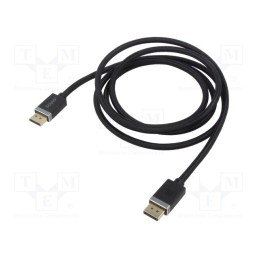 1 pcs x SAVIO - SAVKABELCL-166 - Cable, DisplayPort 1.4, DisplayPort plug,both sides, textile, 2m