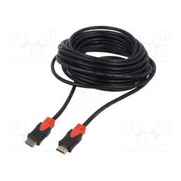 1 pcs x SAVIO - SAVKABELCL-141 - Cable, HDMI 2.0, HDMI plug,both sides, Len: 10m, black, 30AWG