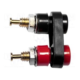 1 pcs x MUELLER ELECTRIC - BU-P4543-0 - Socket, 2mm banana, 5A, 1.5kV, black, on panel, double, -50÷120°C