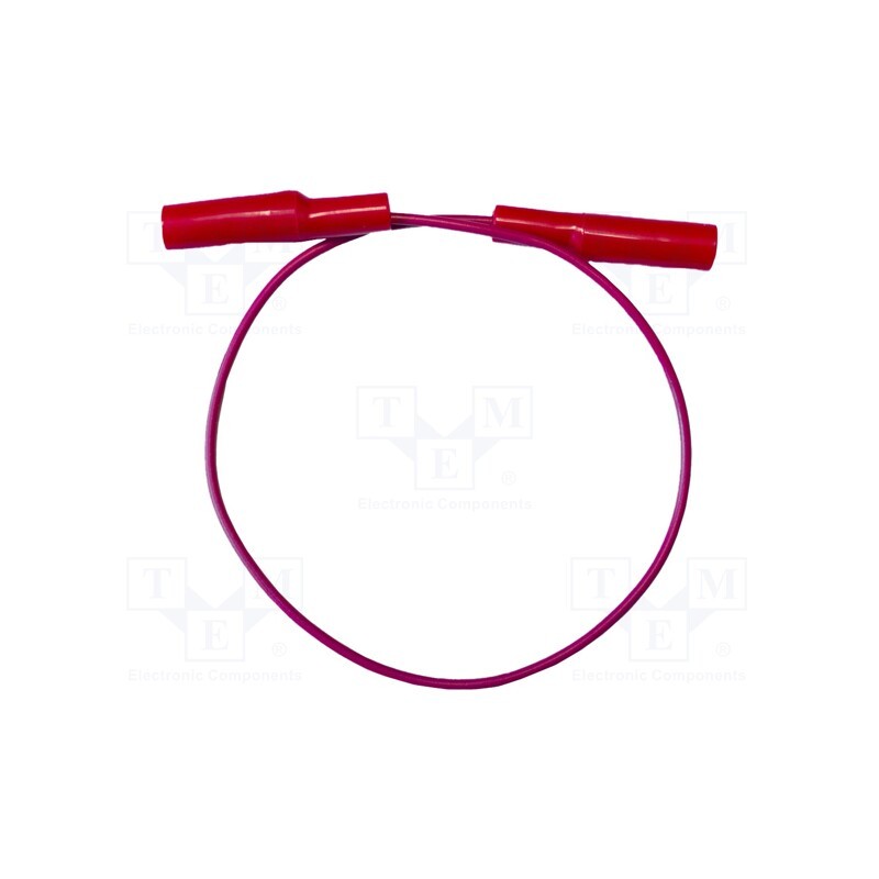 1 pcs x MUELLER ELECTRIC - BU-3131-A-12-2 - Test lead, 10A, both sides,aligator clip, Urated: 300V, Len: 0.3m