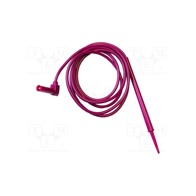 1 pcs x MUELLER ELECTRIC - BU-2243-D-48-2 - Test lead, 20A, probe tip,angular banana plug 4mm, insulated